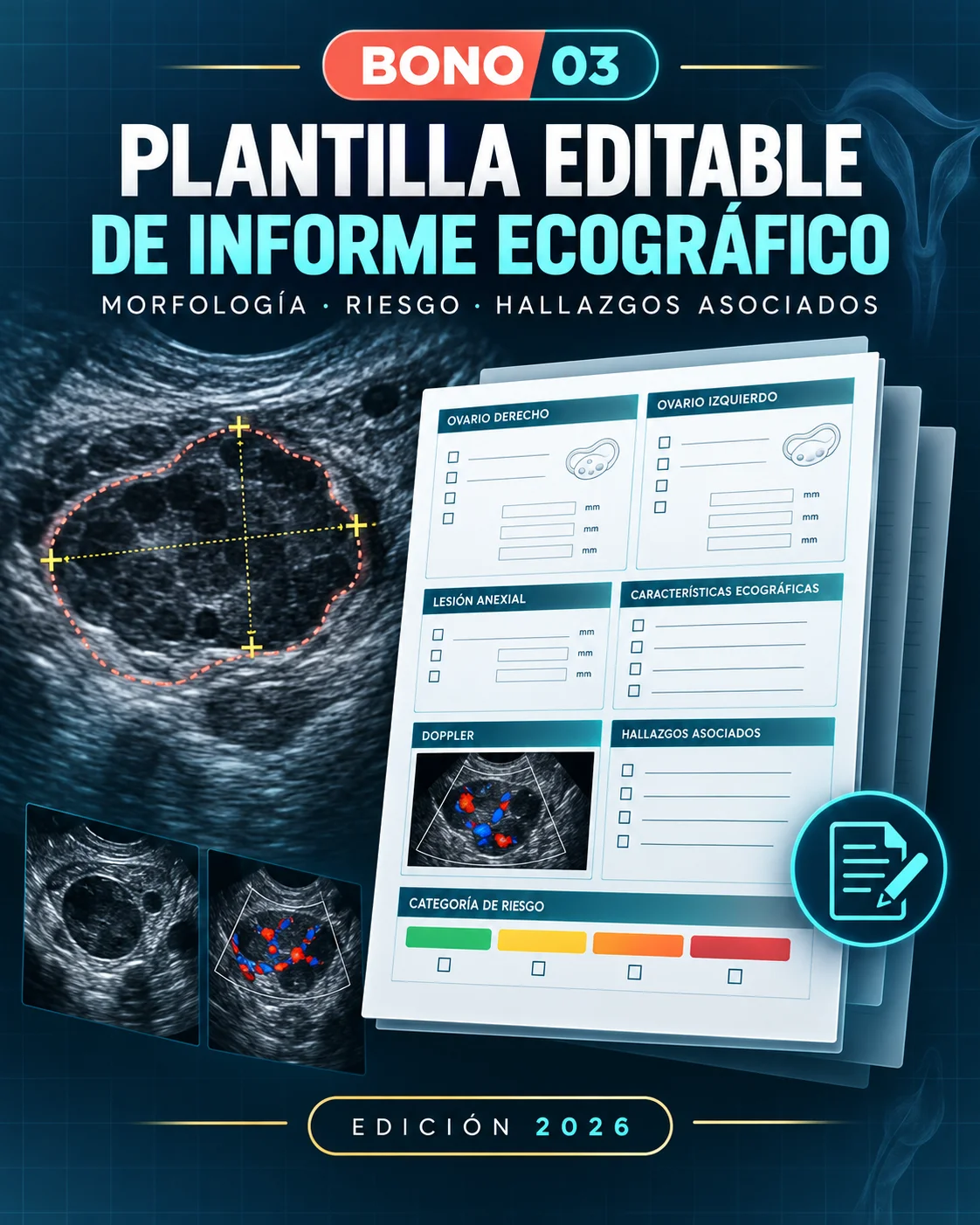 Vista del Plantilla de informe ecográfico